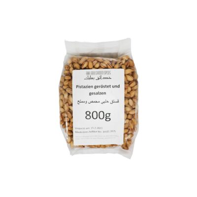 Pistazien geröstet und gesalzen 800gr